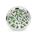 38mm stainless steel car aromatherapy diffuser clip with tree of life design and green pad - Single-layer Base / 13 trees.