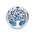 Tree of life 38mm stainless steel aromatherapy car diffuser vent clip with blue pad - Single-layer Base / 14 Umbrella Tree
