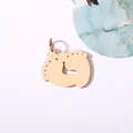 Mirror polished rose gold stainless steel baby footprints pendant for DIY jewelry - Rose Gold