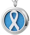 Collana diffusore per aromaterapia in acciaio inox con feltro blu e design a nastro - Nastro (117) / solo ciondolo