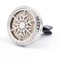 30mm stainless steel car vent clip diffuser with snowflake design and rhinestones - 29