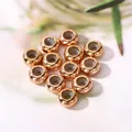 Adjustable rose gold slider beads with silicone core for DIY bracelet jewelry making - Rose Gold