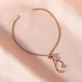 Elegant rose gold adjustable stainless steel box chain bracelet for DIY jewelry. - Rose Gold