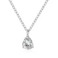 Elegant pear-shaped zircon pendant necklace with a minimalist silver finish chain - Teardrop / Pendant Only / Steel