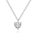 Elegant minimalist stainless steel clavicle chain with a sparkling heart-shaped zircon pendant - Heart / Pendant Only / Gold