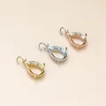 Druppelvormige hangerzettingen in goud zilver en roségoud voor DIY sieraden 18k - Peervorm / 7X9mm / Staalkleur