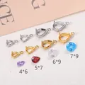 Peervormige zirkonia-zettingen en glasstenen voor het maken van DIY-kettingen en hangers - Platte Ring / 4*6mm / Goud