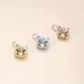 Set van drie kleuren 18k vergulde roestvrijstalen ronde hangerinstellingen voor DIY sieraden - Rond / 7mm / Staalkleur