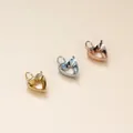 Hartvormige titanium stalen hangers voor DIY sieraden in goud, zilver en roségoud - Hart / 7mm / Staalkleur