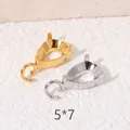 Goud en zilveren peervormige titanium stalen hangerzettingen voor DIY sieraden DIY 5*7mm - Buigringen / 5*7mm / Goud