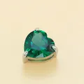 Colante de circonita verde con forma de corazón para joyería DIY - Circonia Verde de Mayo