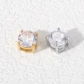 Premium 6mm cubic zirconia spacer beads with titanium steel settings for DIY jewelry - Steel Color Setting / 6mm / White (4)
