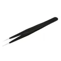 Professional black stainless steel straight pointed tweezers for DIY jewelry making - Coated Straight Tip Tweezers 13.6cm