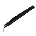 High precision black curved tip stainless steel tweezers for DIY jewelry making and crafts - Coated Curved Tip Tweezers 12.1cm