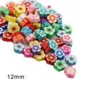 12mm colorful flower-shaped polymer clay beads for DIY jewelry bracelet and necklace making - Five-petal Flower (#04) / 12mm (25 Pieces/Pack)