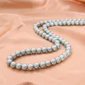 Perles d'imitation en verre rond gris élégantes pour la création de bijoux DIY à la main - Gris