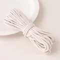 Bundle of 4mm white core-spun cotton rope for DIY macrame and handmade craft projects - 10 Meters/Bag / Off White