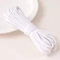 Premium 4mm white braided core-spun cotton cord for DIY handmade crafts and accessories - 10 Meters/Bag / Milky White