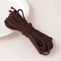 Durable 4mm cored cotton braided rope for DIY handmade crafts in coffee brown color - 10 Meters/Bag / Brown