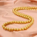 Perles de verre imitation rondes dorées pour la fabrication de bijoux DIY et colliers - Light jaune