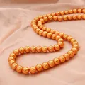 Perles de verre rondes orange vif de haute qualité pour la création de bijoux DIY variés - Orange