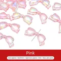 Perle a fiocco in acrilico rosa cangiante per gioielli DIY 13x29mm - 13x29mm (4 Pezzi/Confezione) / Rosa