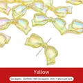 Perle a fiocco in acrilico giallo iridato per la creazione di gioielli fai da te 13x29mm - 13x29mm (4 Pezzi/Confezione) / Giallo