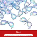 Iriserende blauwe aurora acryl strikkralen voor DIY sieraden, maat circa 13x29mm - Blauw