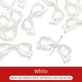 Witte iriserende acryl strikkralen voor DIY sieraden maken set van 4 stuks pack - Wit