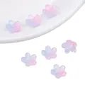 Set mit blau-rosa Farbverlauf Glas-Kirschblütenperlen für DIY-Schmuckherstellung - Kirschblüte / 10 Stück pro Packung (11mm) / Verlauf Rosa und Blau