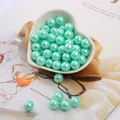 Mint green iridescent AB round loose beads for DIY handmade jewelry craft making - 8mm (Approx 50 Pieces/Pack) / Light Green
