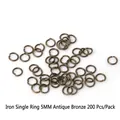 Antique bronze 5mm iron open jump rings for DIY jewelry craft making, 200 pieces pack - Open Jump Ring / 5mm (200 Pieces/Pack) / Antique Bronze