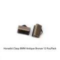 8mm antique bronze ribbon crimp ends for DIY jewelry making, 12 pieces per pack - Crimp Ribbon Ends / 8mm (Set of 12) / Antique Bronze
