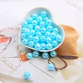 Hellblaue AB-beschichtete Kunstperlen für handgefertigten DIY-Schmuck Projekte - Seeblau