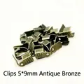 Professional antique bronze finish ribbon crimp ends 5x9mm for DIY jewelry projects - 5x9mm Pinch Bails (Approx. 20pcs/Pack) / Antique Bronze