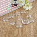 Set of clear round glass cabochons for DIY handmade jewelry and accessory making - 25mm (10 Pieces/Pack)