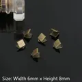 Antique bronze DIY jewelry ribbon crimp ends with teeth findings, size 6mm x 8mm - Crimp Ribbon Ends / 6mm / Antique Bronze