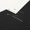 Premium silver-colored stainless steel eye pins for DIY handmade jewelry making projects. - Eye Pins / White Gold