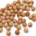 10mm natuurlijk gekleurde ronde houten kralen voor DIY sieraden maken en handwerk - Thuja Hout / 30 Stuks/Pak (10mm)