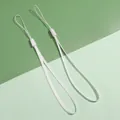 Set of two durable white polyester lanyards for mobile phones and DIY jewelry crafts - 10 Strands Pack / White
