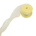 4cm pale yellow iridescent wavy organza ribbon for gift wrapping and DIY crafts - 1 Yard/Pack / Lemon Yellow