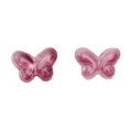 Perles papillon en verre rose translucide 10x14mm pour la création de bijoux DIY - 10 Pièces/Paquet (14x10mm) / Violet Foncé