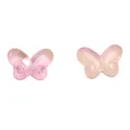 Paire de perles papillon en verre irisé rose 10x14mm pour la création de bijoux - 10 Pièces/Paquet (14x10mm) / Jaune Rose
