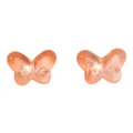 Paire de perles papillon en verre orange translucide 10x14mm pour bijoux artisanaux - 10 Pièces/Paquet (14x10mm) / Orange