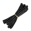 Premium black grosgrain ribbon with white stitched edges for gift box wrapping 10-25mm - Black