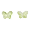Perle papillon en verre vert translucide pour la création de bijoux DIY 10x14mm - 10 Pièces/Paquet (14x10mm) / Vert clair