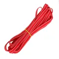 Red grosgrain ribbon with white stitching, perfect for gift wrapping and wedding DIY - Red