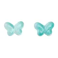 Perles papillon en verre turquoise translucide 10x14mm pour création de bijoux DIY - 10 Pièces/Paquet (14x10mm) / Vert Turquoise