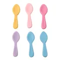 Assorted set of 6 colorful resin spoon charms in pastel colors for DIY jewelry making crafts - 10 Pieces/Pack (27*8mm) / Multicolor