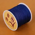 0.8mm No. 72 braided jade thread for DIY jewelry bracelets and necklaces in deep blue - 0.8mm (1 Piece) / Deep Blue (Approx 45m)
